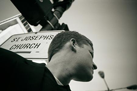 Self portrait with Lomo. Shot on Cambridge Street in Boston one afternoon.