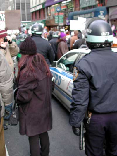 There was a group of about 20 cops escorting this cruiser up 3rd avenue...very slowly.