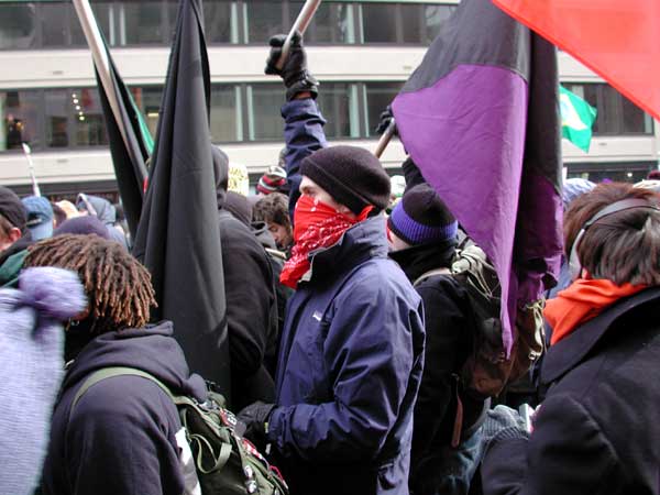 One of the groups of anarchists that were there in force.